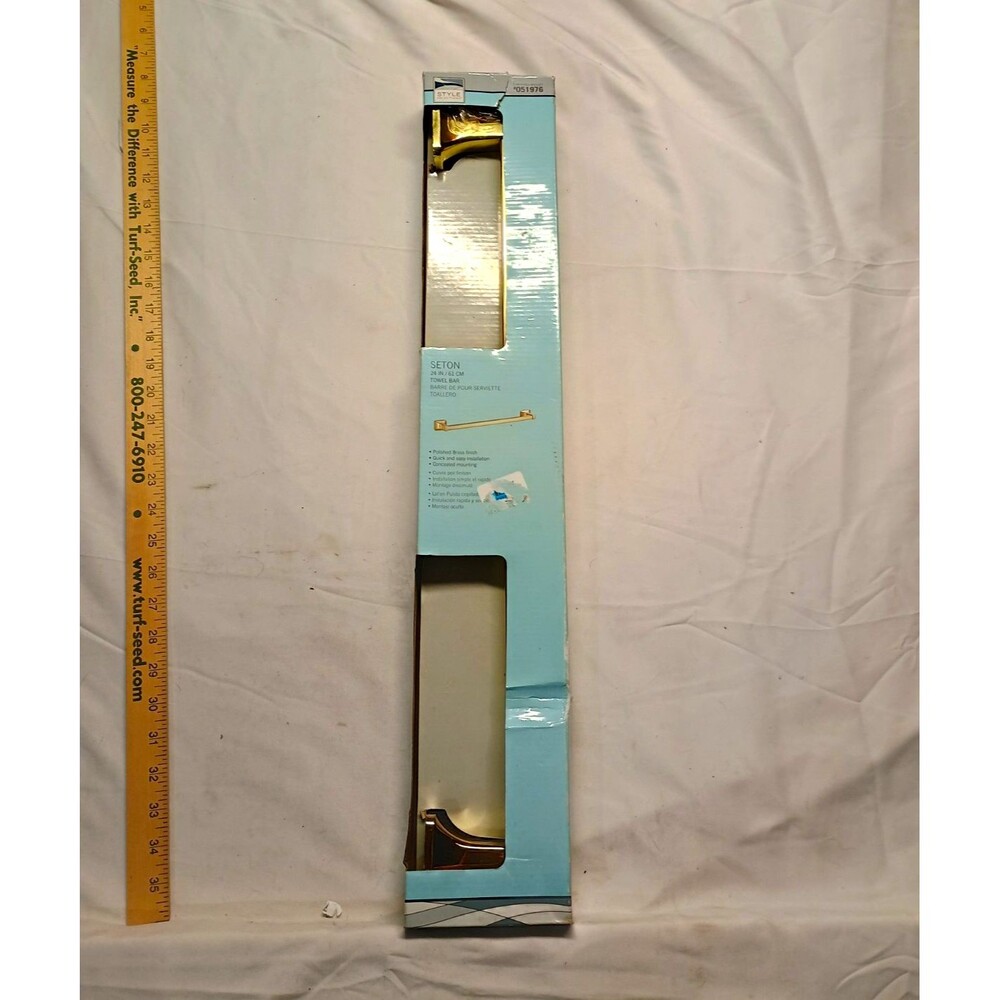 Style Selections Seton 24" Towel Bar Polished Brass Gold #051976 New